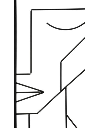 Pannello decorativo coppia tribale in ferro per decorazioni ambienti set da 2