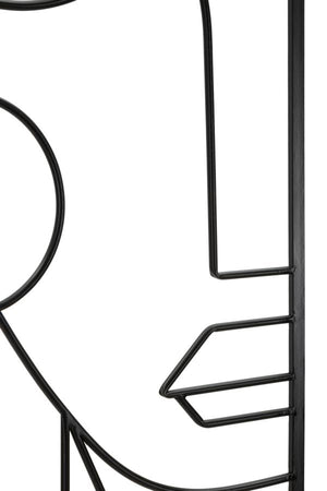 Pannello decorativo coppia tribale in ferro per decorazioni ambienti set da 2