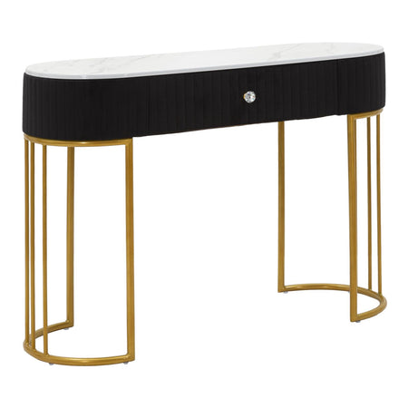 Console "Montpellier" struttura in metallo e legno ripiano in marmo per interni