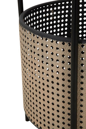 Tavolinetto "Osaka" struttura in metallo con contenitore per interni