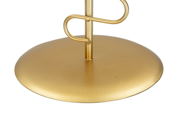 Porta candela "Alid" in metallo color oro per interni set da 2