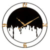 Orologio da parete splash in ferro color nero e oro per salotto e cucina