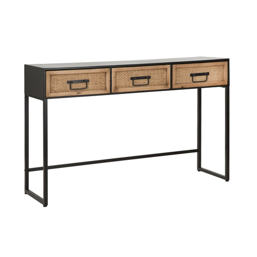 Console Hanoi struttura in metallo e legno MDF per interni