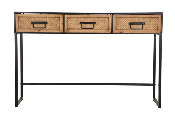 Console "Hanoi" struttura in metallo e legno MDF per interni