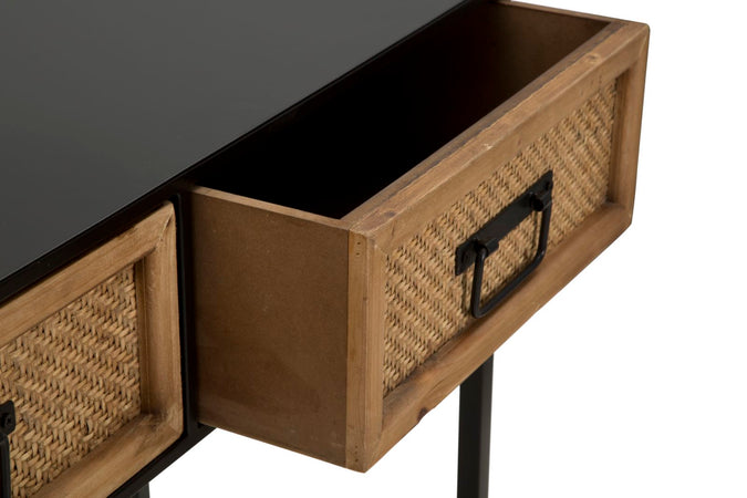 Console "Hanoi" struttura in metallo e legno MDF per interni