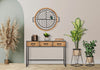 Console Hanoi struttura in metallo e legno MDF per interni