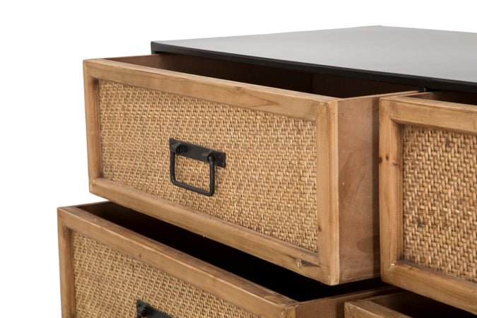 Comò "Hanoi" struttura in metallo e legno MDF per interni