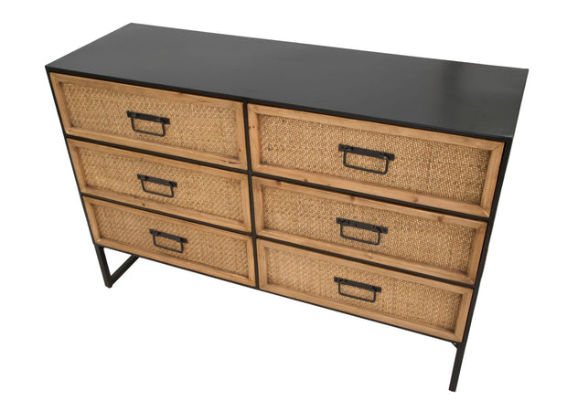 Comò "Hanoi" struttura in metallo e legno MDF per interni