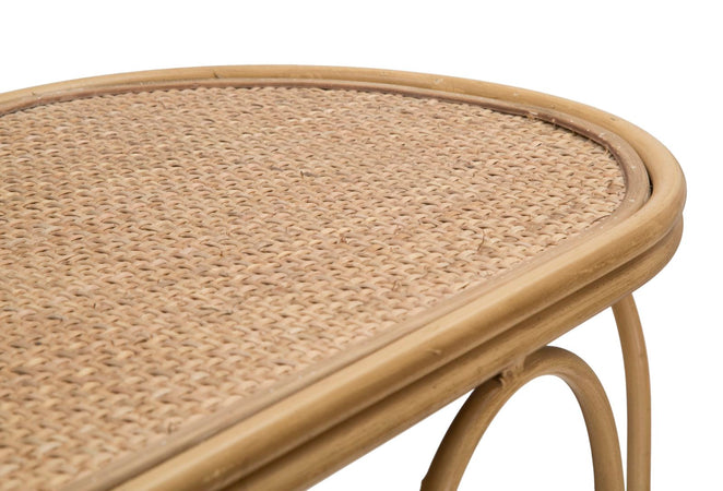 Console "Samui" struttura in metallo e rattan per interni