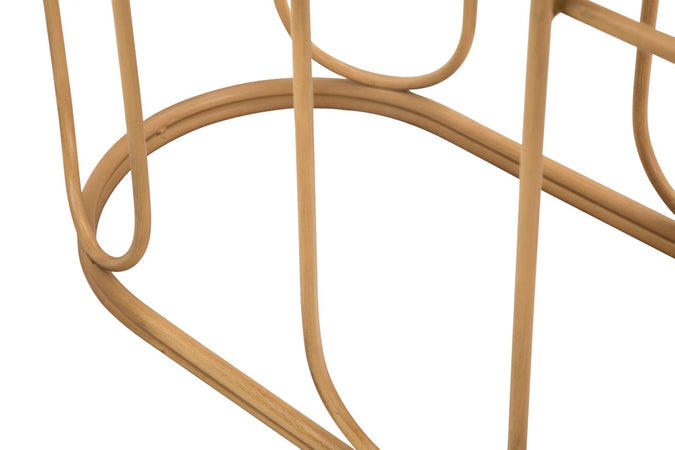 Console "Samui" struttura in metallo e rattan per interni