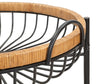 Carrello Cebu struttura in metallo e rattan con ruote per interni