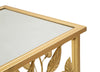 Console albero struttura in metallo e legno MDF con ripiano in vetro per interni