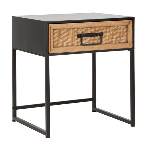 Comodino Hanoi struttura in metallo e legno MDF per interni
