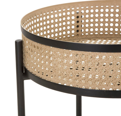 Tavolinetti coppia "Fuji" struttura in metallo per interni set da 2