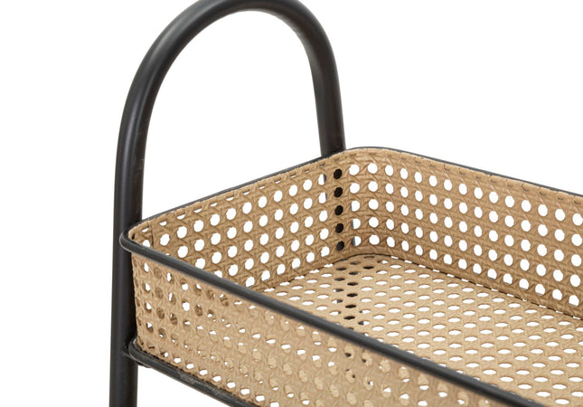 Carrello "Fuji" con ruote struttura in metallo con 3 ripiani per interni