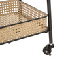 Carrello Fuji con ruote struttura in metallo con 3 ripiani per interni