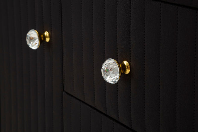 Mobile "Montpellier" struttura in metallo, legno e tessuto ripiano in marmo per interni