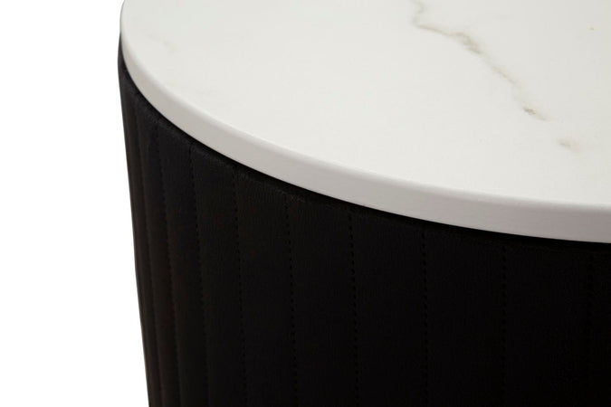 Mobile "Montpellier" struttura in metallo, legno e tessuto ripiano in marmo per interni