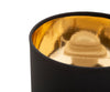 Lampada da tavolo struttura in ceramica color oro e nero per interni