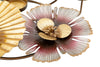 Porta candela decorativo fiori con struttura in metallo per interni