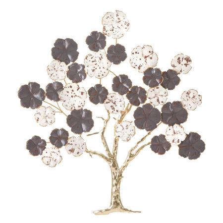 Pannello decorativo albero fiorito in ferro per decorazioni ambienti