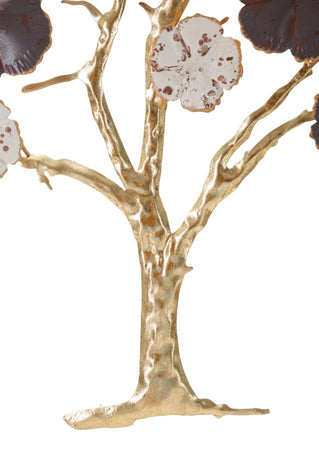 Pannello decorativo albero fiorito in ferro per decorazioni ambienti