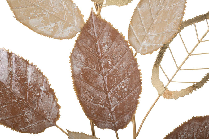 Pannello decorativo foglie in ferro per decorazioni ambienti