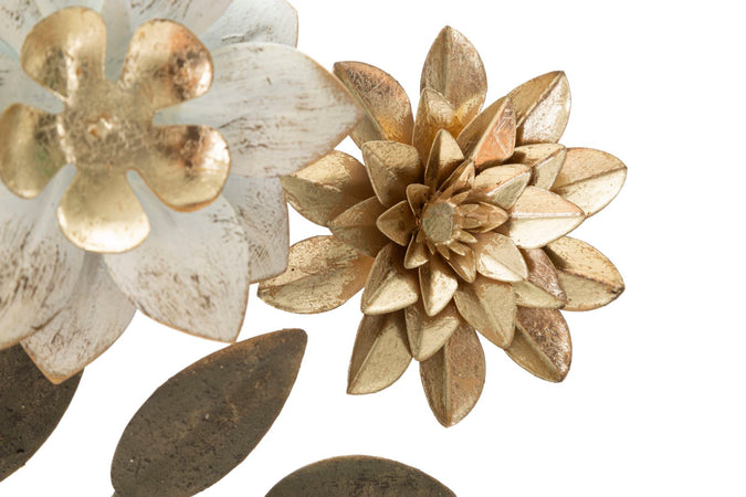 Composizione floreale decorativa in ferro per decorazioni ambienti