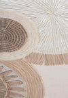 Dipinto su tela Circly con inserti e telaio in legno per decorazioni ambienti