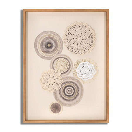Stampa su tela Circly con inserti e telaio in legno per decorazioni ambienti