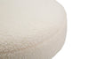 Tavolinetto Iceland tondo in tessuto colore crema per interni