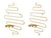 Porta candela da muro Alid in metallo color oro per interni set da 2
