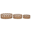 Svuota tasche cestini in rattan colore naturale per interni set da 3