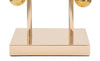 Lampada da tavolo Bubble struttura in metallo color oro e tessuto per interni