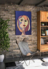 Stampa su tela volti stile cubismo con telaio in legno per decorazioni ambienti