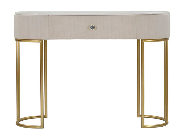 Console "Montpellier" struttura in metallo e legno ripiano in marmo per interni
