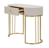 Console Montpellier struttura in metallo e legno ripiano in marmo per interni