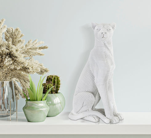 Scultura leopardo decorativo in poliresina per decorazioni ambienti