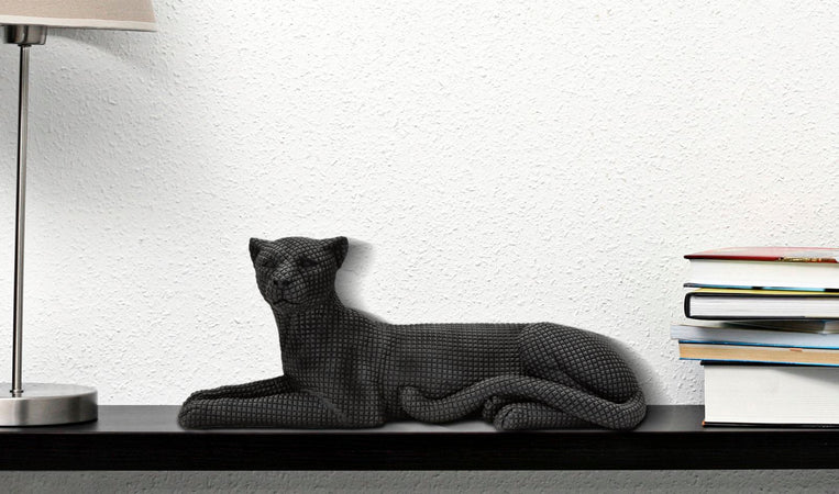Scultura leopardo decorativo in poliresina per decorazioni ambienti