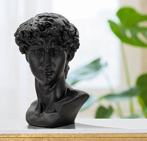 Scultura testa antica romana in poliresina per decorazioni ambienti