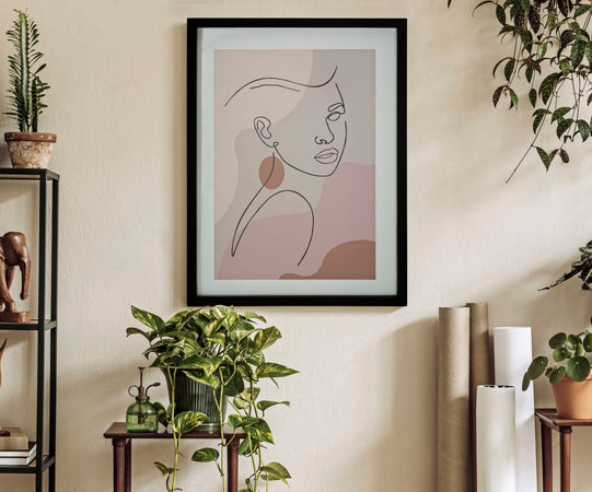 Stampa donna decorativa con cornice in MDF per decorazioni ambienti