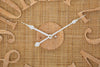 Orologio da parete in rattan e legno MDF per salotto e cucina