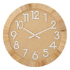 Orologio da parete Plus in rattan e legno MDF per salotto e cucina