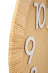 Orologio da parete Plus in rattan e legno MDF per salotto e cucina