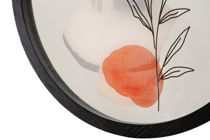 Orologio da parete con rose struttura in ferro e vetro per salotto e cucina