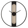 Orologio da parete in ferro colore nero e crema per salotto e cucina