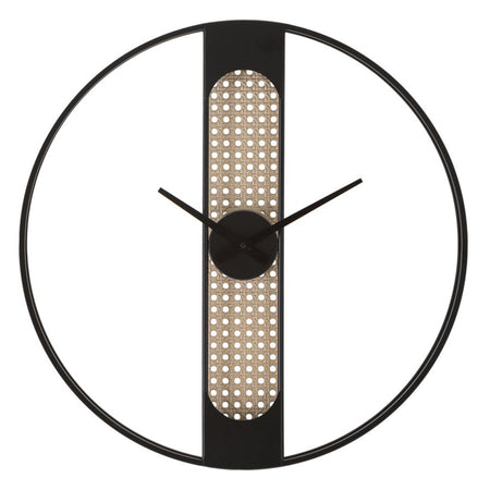 Orologio da parete in ferro colore nero e crema per salotto e cucina