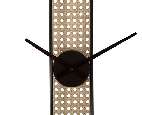 Orologio da parete in ferro colore nero e crema per salotto e cucina