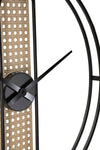 Orologio da parete in ferro colore nero e crema per salotto e cucina
