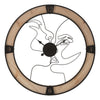Orologio da parete coppia in ferro e legno per salotto e cucina